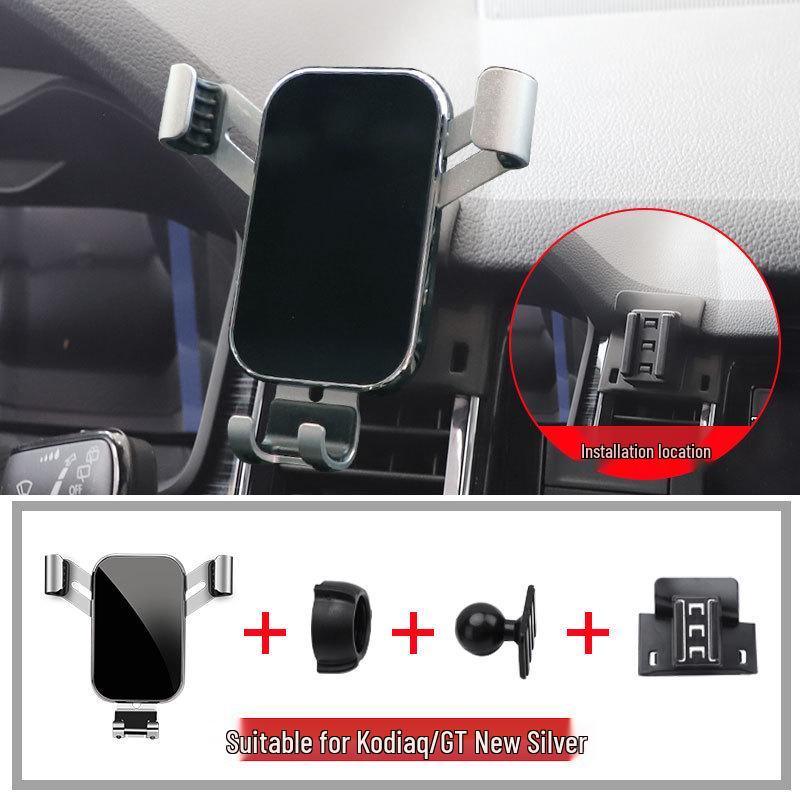 Wireless Charging Phone Holder for 2017-2022 Skoda Kodiaq/GT with Navigation Compatibility