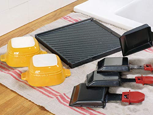 Recolte Raclette Fondue Maker Grand Melt Pizza Plate Set RRF-2
