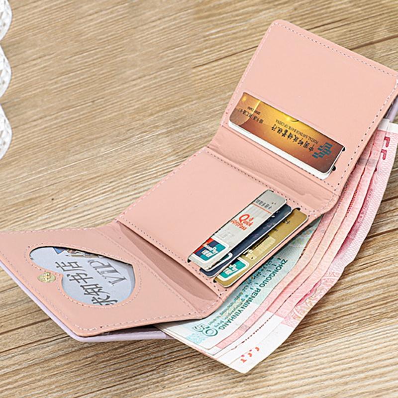 IELGY cat short multi-card slot clear coin purse for women