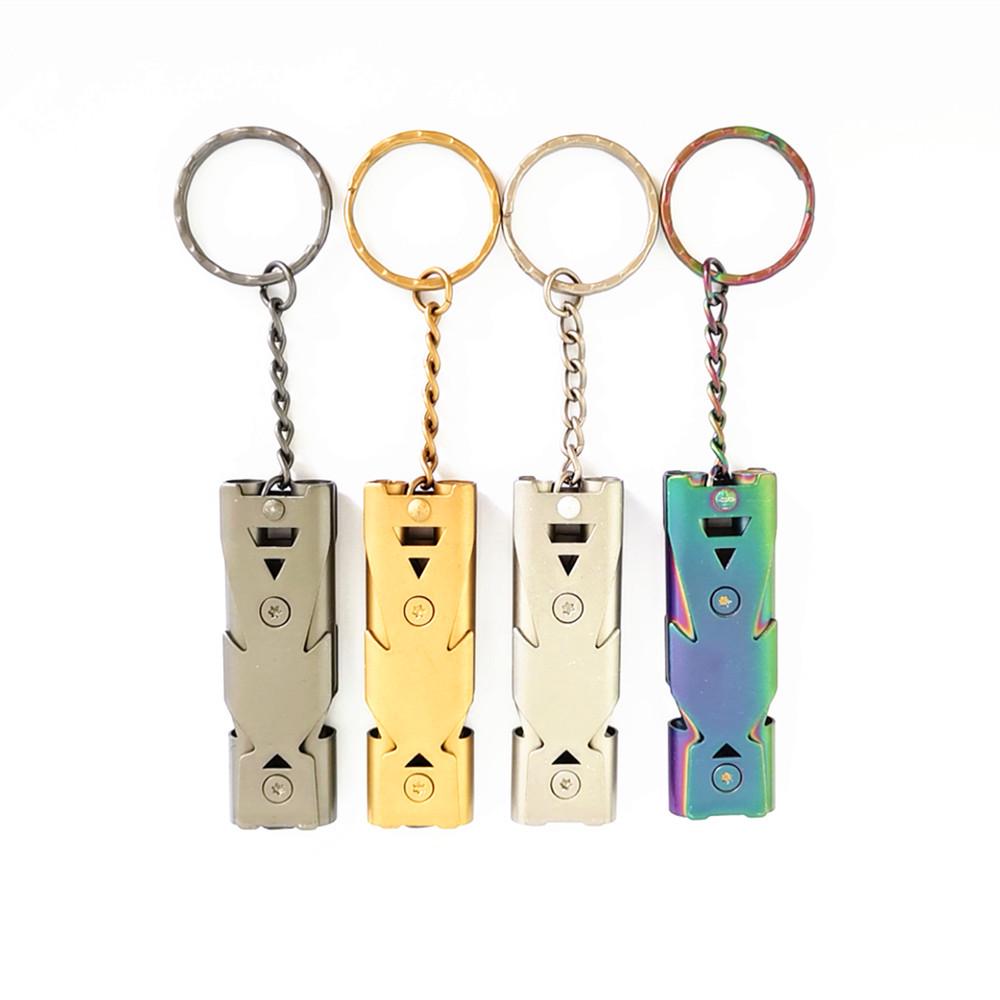 Dwururowy gwizdek ratunkowy ze stali nierdzewnej - Wysokiej częstotliwości, głośny, o wysokiej decybeli gwizdek outdoorowy.