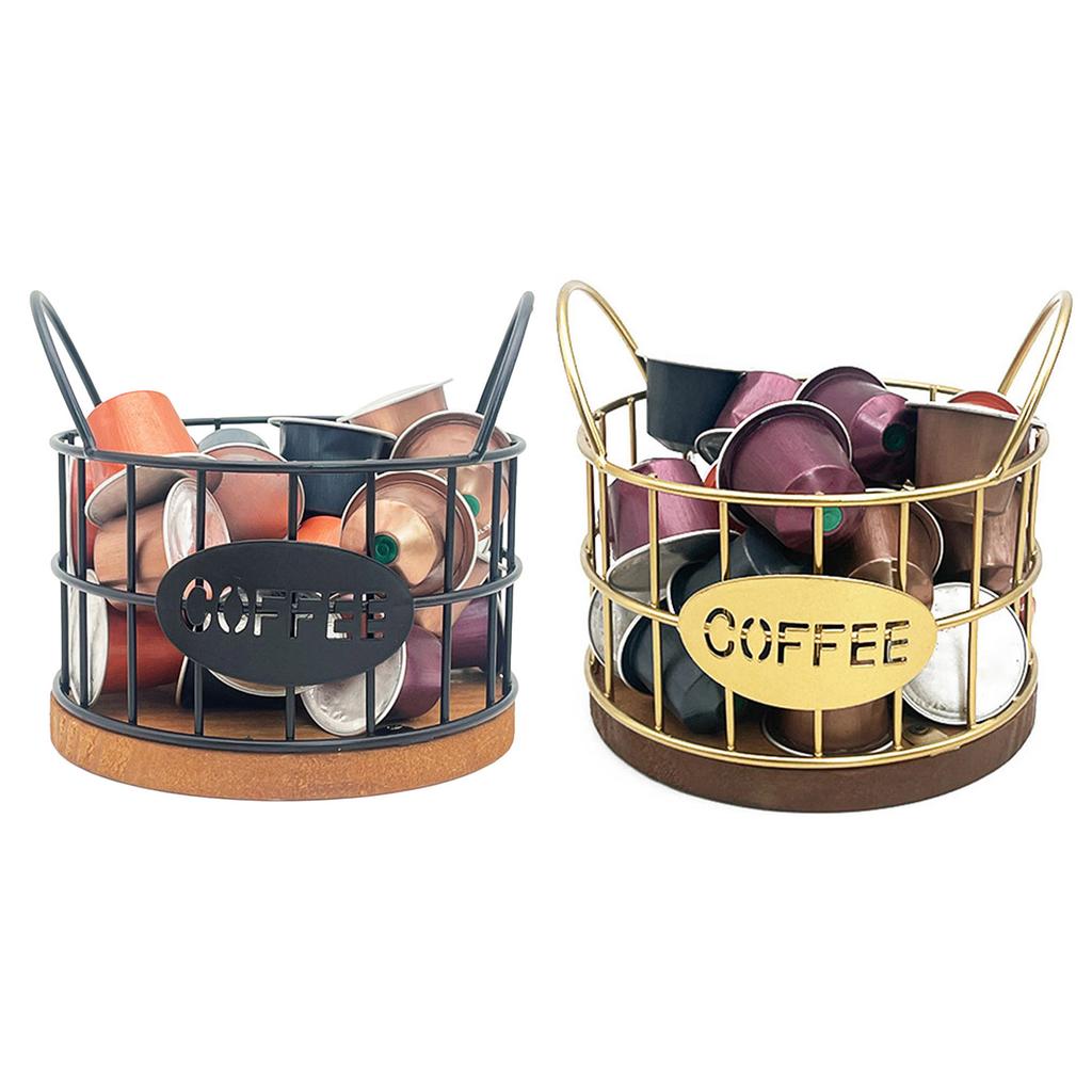 Chic Coffee Pods Basket Mug Shape Coffee Organizer Storage Basket for Kitchen Countertop Large Capacity Coffee Holder