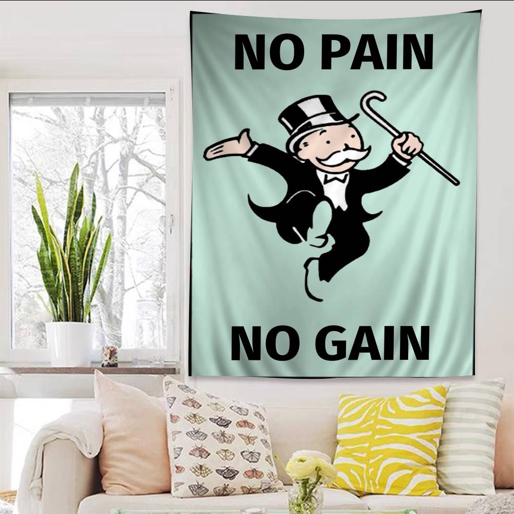 Monopoly Millionaire Dollar Money Cartoon Tapestry Bohemian Wall Tapestries Mandala Home Decor