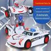 TikTok Transforming Police Car Robot - Children's Electric Rotating Toy