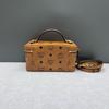 [Pre-Owned] Rockstar Visetos Monogram Detachable Shoulder Strap Leather Box Bag Cosmetic Bag Shoulder Bag Crossbody Bag Handbag - Very Good #SYEVJE