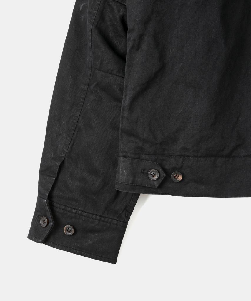 Asp Waxed Cotton Work Jacket - Black