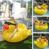 Summer Swimming Circle Inflatable Yellow Duck Mounts Glasses Duck Water Hanging Bed Outdoor Swimming Water Floating Bed Adult