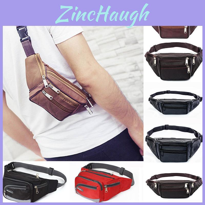 Borsello da vita impermeabile alla moda con tasche con cerniera multi-organizzate