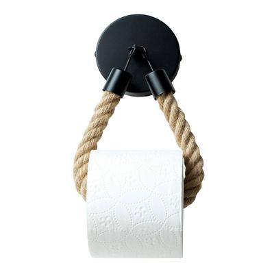 Porte-rouleau de papier toilette mural, porte-papier toilette Vintage avec corde de chanvre