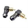 6Pcs Connector Audio Plug Male 90 Degree Right Angle Elbow Speaker Terminal Conector for Soldering Video Cable