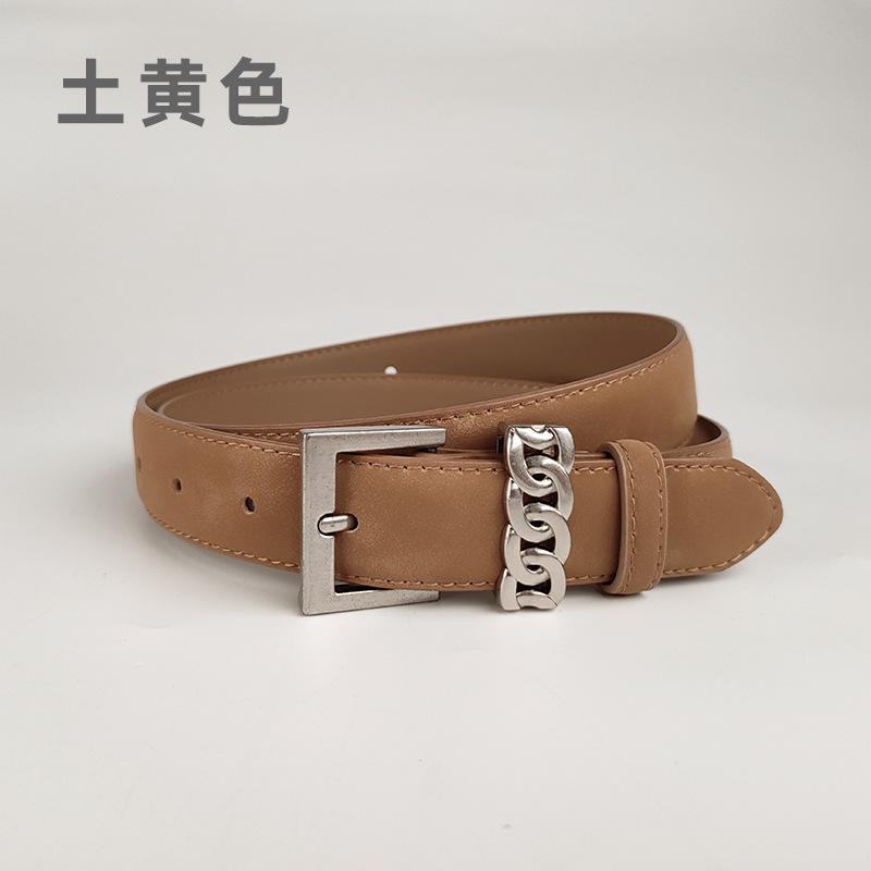 Velvet Matte Leather Women'S Belt Cowhide Women'S Women'S Belt With Casual Pants Jeans Girls Belt