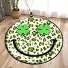 Modern Minimalist Round Pink Flower Mickey Smile Face Design Carpet Mat for Living Room Bedroom Home Decoration Rug Kitchen Mat