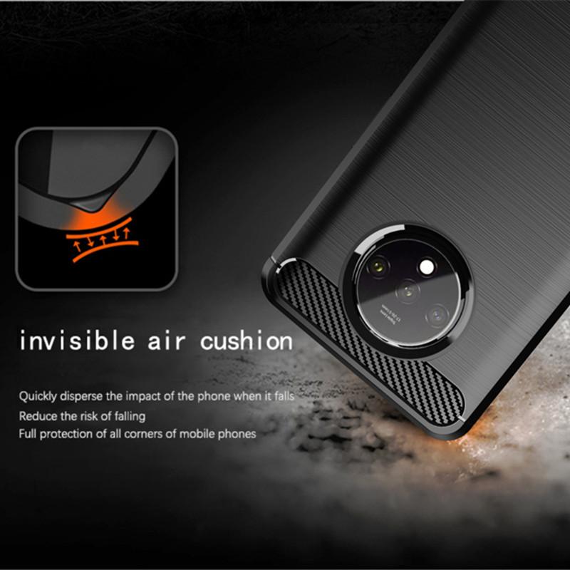 Brushed Texture Case For 1+7t Oneplus 7T Silicone Cases for Oneplus7t One Plus 7T Luxury Carbon Fiber Soft TPU Phone Cover