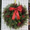 Yousheng Christmas Wreaths for Front Door Artificial Greeney Wreath with Bow And Red Berries for Holiday Home Wall Fireplace Indoor Outdoor Porch