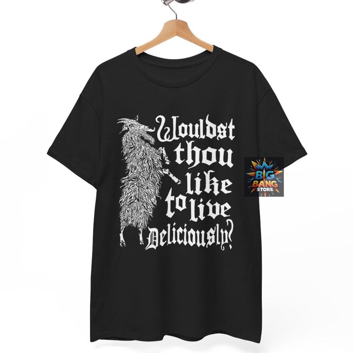 Футболка Live Deliciously Black Phillip, Музыкальная группа Рок Панк Метал, Унисекс футболка M