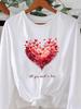 (Asian Size) Flower Trend Cute Graphic Tee O-neck Print T Shirt Casual Clothing Women Autumn Winter Spring Fashion Top Long Sleeve T-shirts