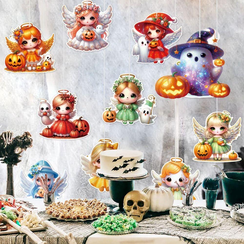 12pcs Cute Halloween House Decoration Cartoon Halloween Background Ornaments  Home