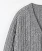 Nodu Cable Saddle Crop Cardigan [Gray]