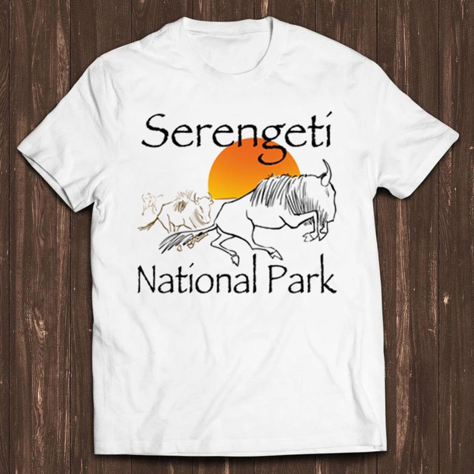 Serengeti National Park Tanzania Africa Animals Safari Zoo Top Gift Tee T Shirt C837 XL