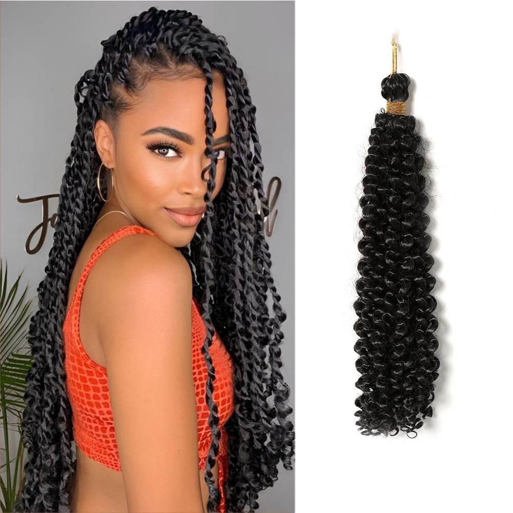

Волосы Passion Twist, 14 дюймов, волнистые вязанные крючком волосы для женщин, вьющиеся богемные плетения, наращивание волос, вязанные крючком косы