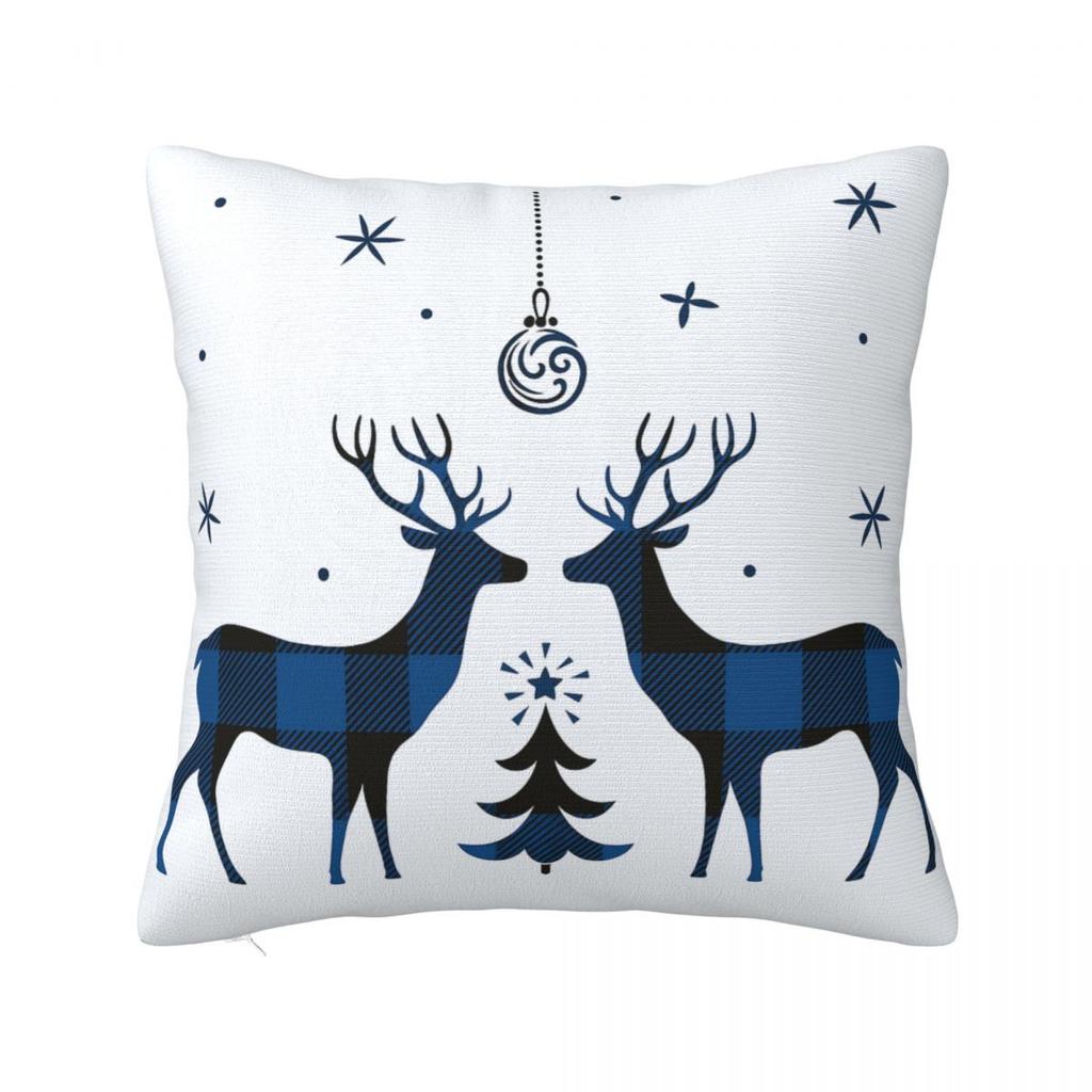 Chrismas Snowflake Letter Print Pillow Case Cushion Cover Polyester Graphic Pillow Cover Pillowcases Office Car Home Decorative