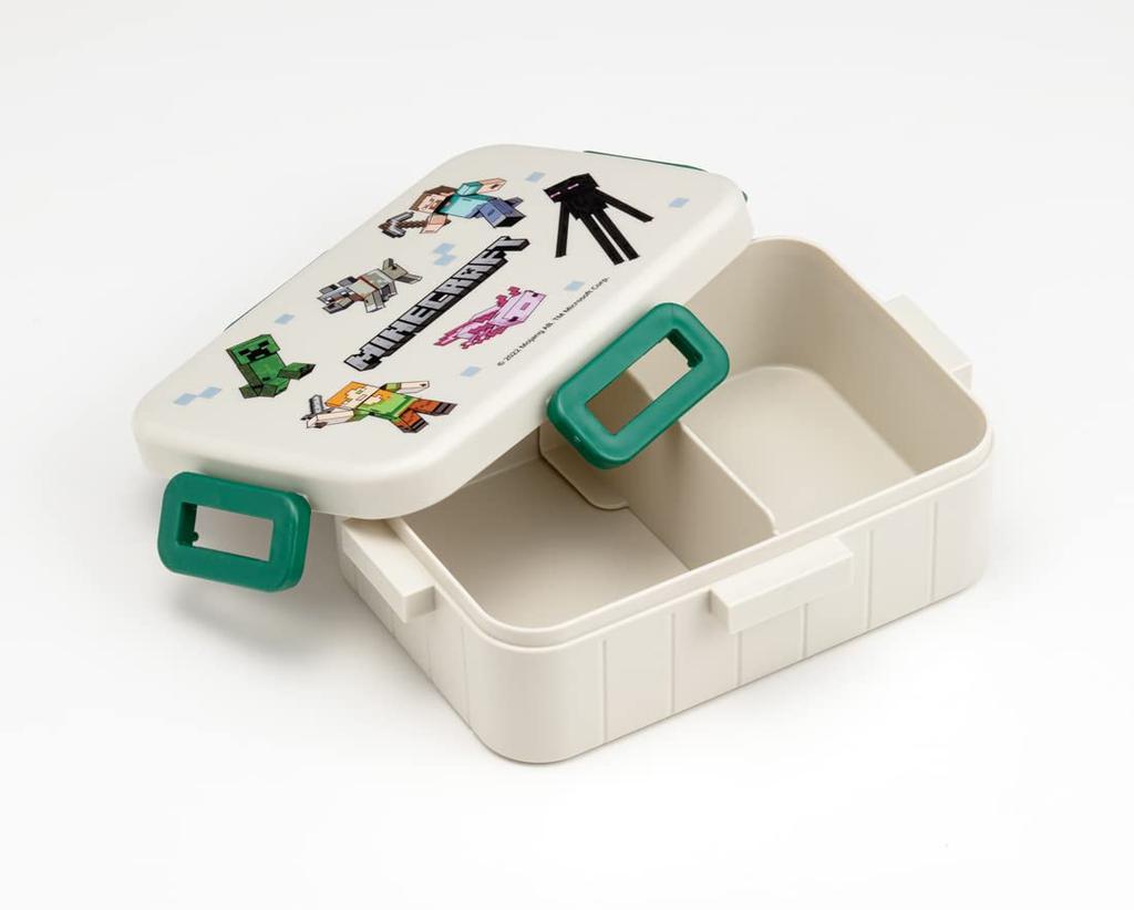Skater Bento Box for Dishwasher Made In Minecraft Minecraft Women, 4-Point Lock, Antibacterial, 650ml, Safe, Leak-Resistant, Japan, Explorer, Moa,