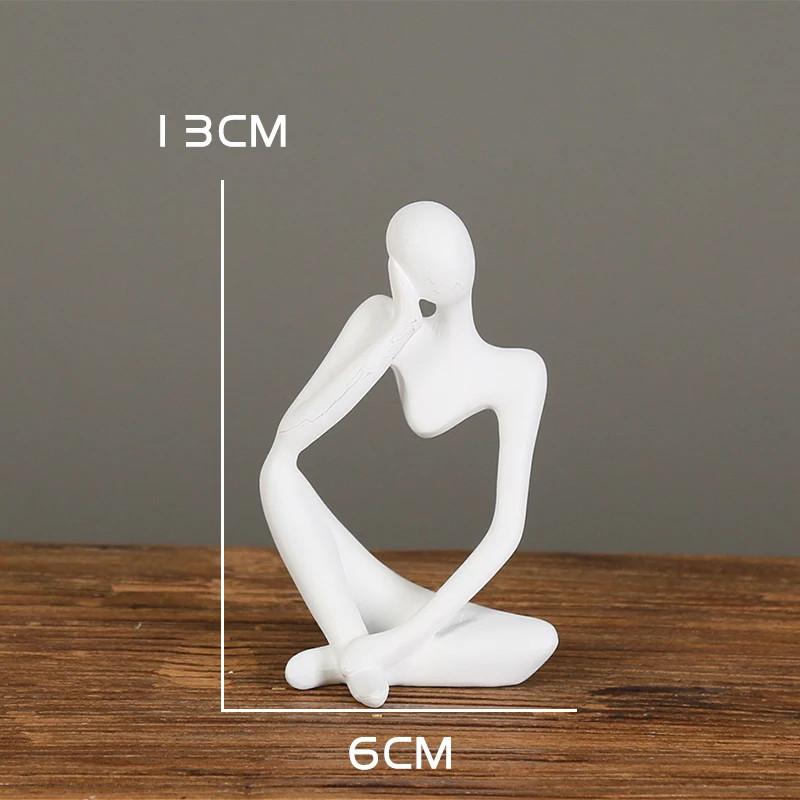 Art Abstract Thinker Statue Modern European Style Resin Handmade Craft Office Home Desktop Decoration Sculpture Ornaments