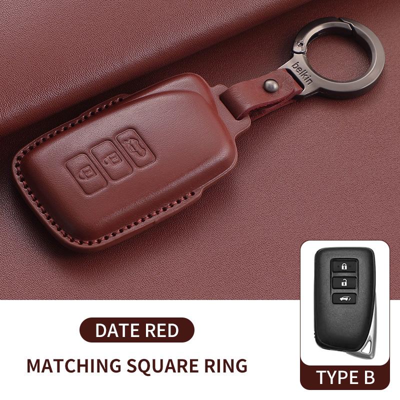 Top Layer Leather Car Key Case Cove Fob for Lexus NX GS RX IS ES GX LX RC 200 250 350 LS 450H 300H Car Keychain Accessories