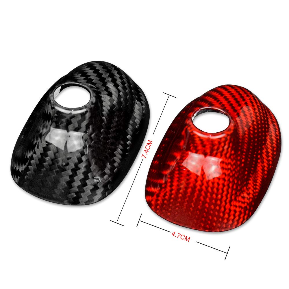 AIRSPEED Carbon Fiber Car Shark Fin Antenna Cover Radio Signal Sticker Accessories Fit Mini Cooper R55 R56 Accessories (Red)