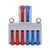 Terminal Block, 5pcs 2 In 6 Out 250V-4KV 32A Reusable Spring Lever Terminal Blocks Electric Wire Cable Connectors Apply To Soft and Hard Wire