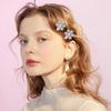 12pcs Snowflake Barrettes Clip Sparkly Rhinestone Hair Barrettes for Women Winter Holiday Hair Decoration