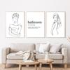 Donna sexy disegno a tratteggio arte della parete su tela pittura nordica poster e stampe immagini murali toilette spagnola Deja Poo arredamento per il bagno