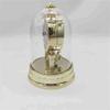 62KD European Retro Table Clock Antique Round Quiet Alarm Clock Desk Clock with Clear Clock Cover for Bedroom Home Decors