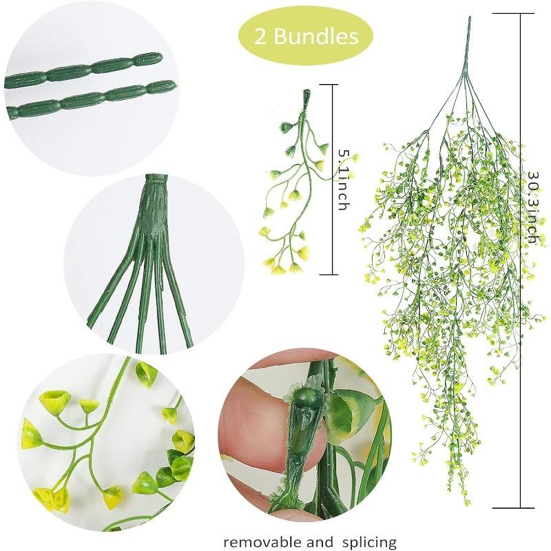1Pcs Lvy Green Plants Artificial Leaf Stems Fake Plant For Garden Home Decoration Wedding Decor Desktop Prop DIY Flower Bouquet