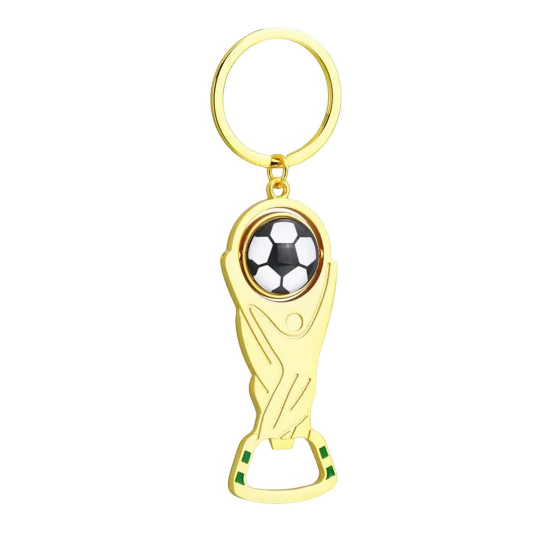 

Usa-Canada-Mexico World Bottle Opener Keychain Charm Football/ Trophy Rotatable Fan Gift One Size