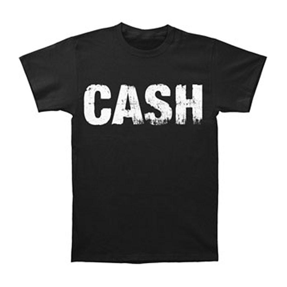 Men s Johnny Cash Wordmark Slim Fit T-shirt X-Large Black M