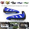 2pc 7/8'' Motorcycle Brush Hand Guards LED Turn Signal Light Handguard Protector