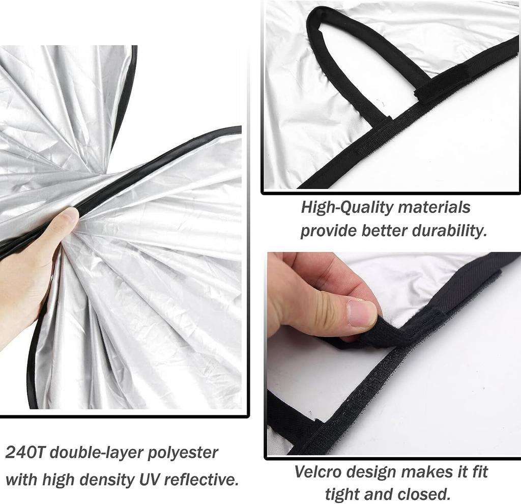 Pro Tes-la Model Y Model 3 Sluneční clona na čelní sklo, Skládací sluneční clona na přední okno Plný kryt, Ochrana proti teplu a UV záření25 Příslušenství