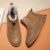 Men's Snow Boots Winter Plus Cotton Keep Warm Outdoor Non-slip Soft Comfortable Slip-on Simple Fashion Trendy All-match Man Shoe