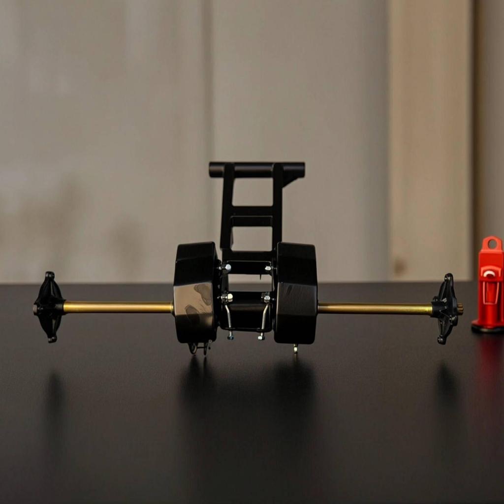 Rear Axle with Brackets Black Assembly Metal for DIY Builders,