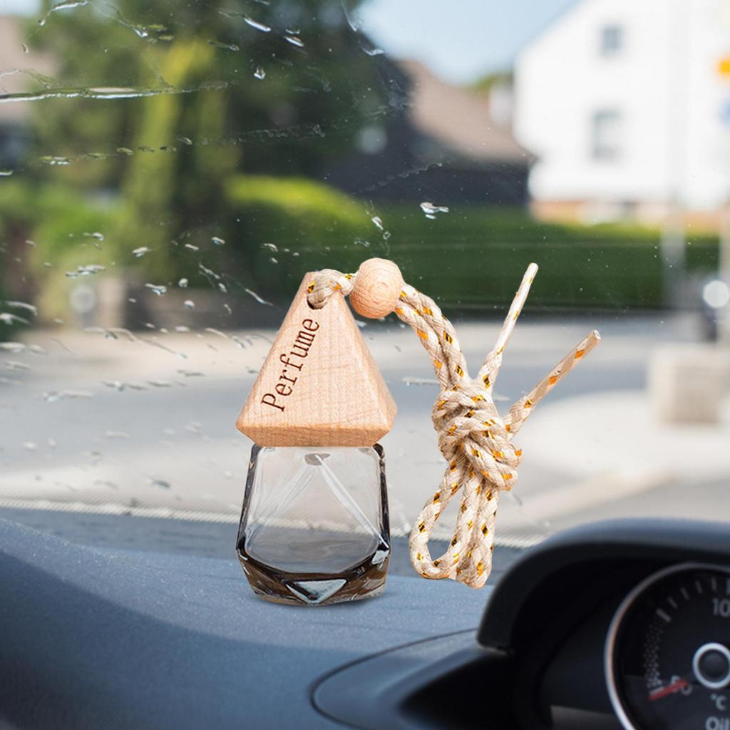 Car Oil Diffuser Hanging Bottle Empty Refillable Hanging Car Air Freshener Diffuser Aromatherapy Fragrance Essential Oil