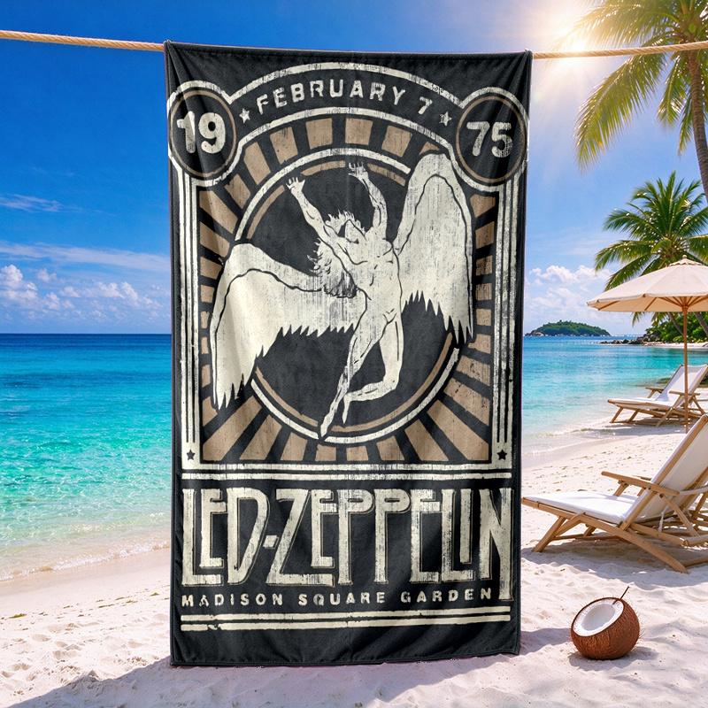 the 1975 Quick-drying soft and absorbent beach towel—perfect for beach trips swimming outdoor camping and travel an essential beach item