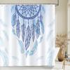 Colorful Feather Bathroom Shower Curtain Bohemia Waterproof Polyester Bath Curtains High Quality 3D Printed Bathroom Screen