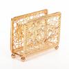 Porte-serviettes rétro en métal vertical pour bureau, porte-mouchoirs de table design carré ajouré, présentoir de rangement de papier pour restaurants, dîners, bureaux
