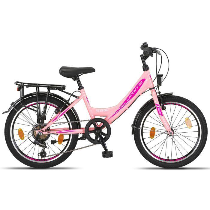 Licorne Bike Stella Premium City Bike 24,26 and 28 Inches – Dutch Bike, Boy [20, Pink]