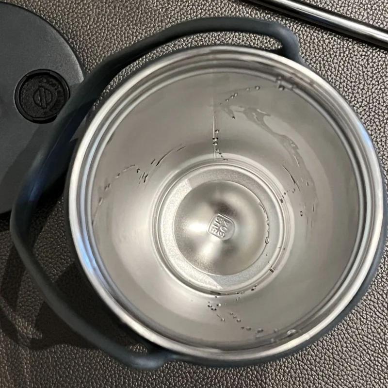 Stainless Steel Coffee Cups Vacuum Insulated Mugs Portable Large Capacity Ice Bar Thermal Cup with Silicone Rope Straw Water Cup