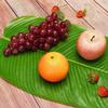 Tropical Faux Banana Leaf Green Drink Cup Coasters Dining Table Mats Fruits Plate  Table Decoration