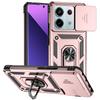 For Xiaomi Poco X6 5G Case Slide Camera Lens Protect Phone Case For PocoX6 Poko Little X6 X 6 6X Magnetic Ring Holder Back Cover