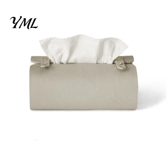 Bedroom Tissue Container Faux Leather Box, Minimalist Napkin Holder for Living Student Dormitory Storage Bag Room Desk, Decorative Dispenser