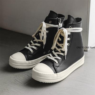 Sneakers Men Shoe Casual High Top Women Sneaker Black Ricks Ankle Boot Fashion Zip Thick-sole Canvas Flat Owen Street Shoes
