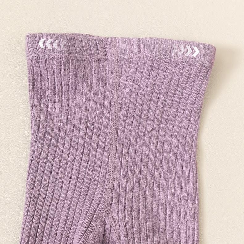 Girls Bowknot Cotton Tights Spring Autumn Vertical Striped Leggings For Kids Pure Color Versatile Children's Pantyhose 2-7Years
